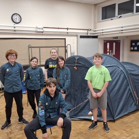 13th Howdon Scouts with one of the new tents funded by The RDC Foundation